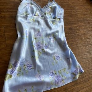 Blue floral night slip